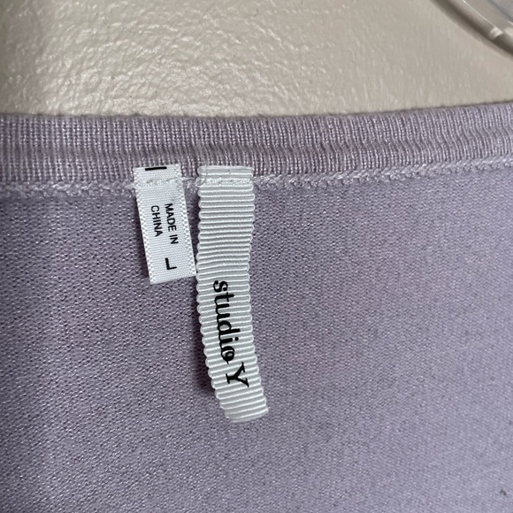 Lavender Button-Up Cardigan - Picture 2 of 2